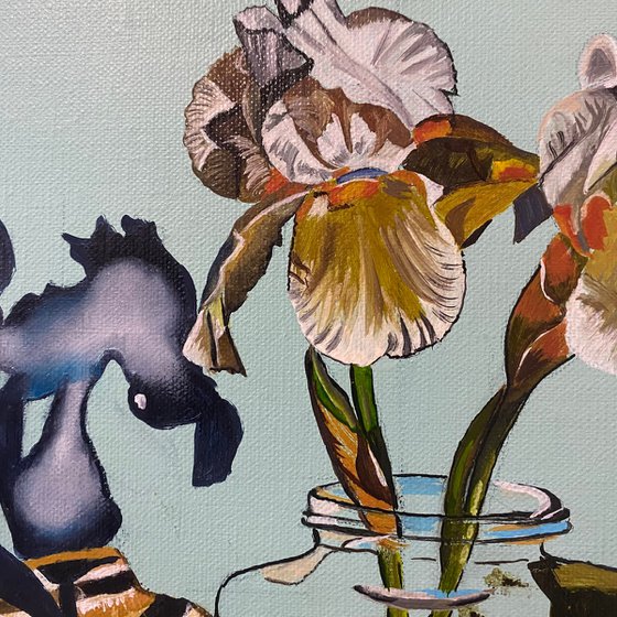 Irises in Glass