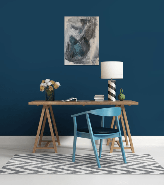 Abstract in Blue and black