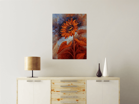 Sunflower in orange