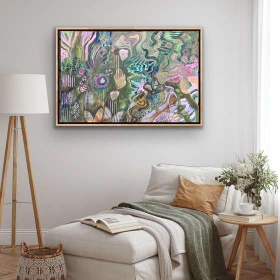 A garden in gentle blush