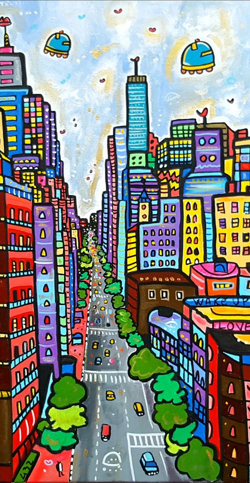 New York in a vibrant dimension by Maria Luisa  Azzini