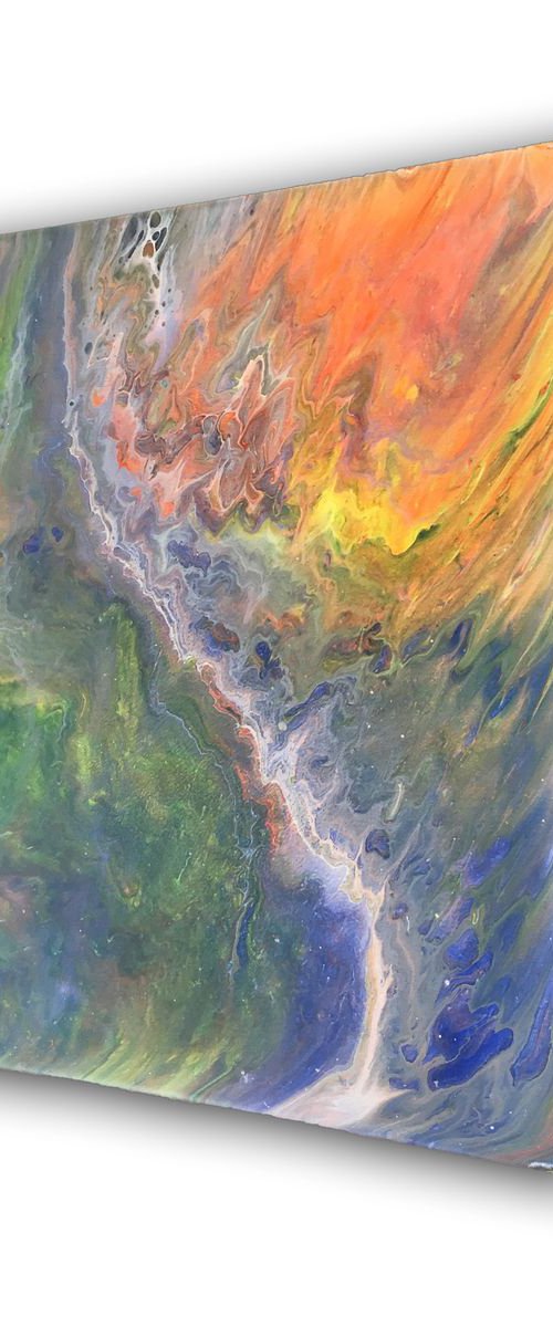 "Falling From Grace" - SPECIAL PRICE - Original Abstract PMS Acrylic Painting - 16 x 20 inches by Preston M. Smith (PMS)
