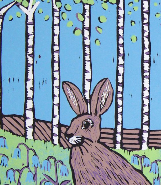 Hare and Bluebells