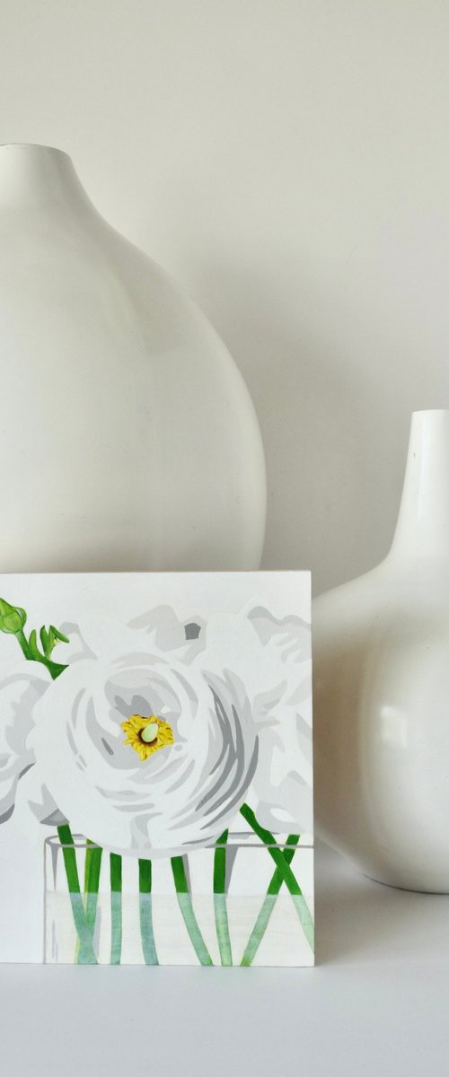 White Ranunculus by Susan Porter