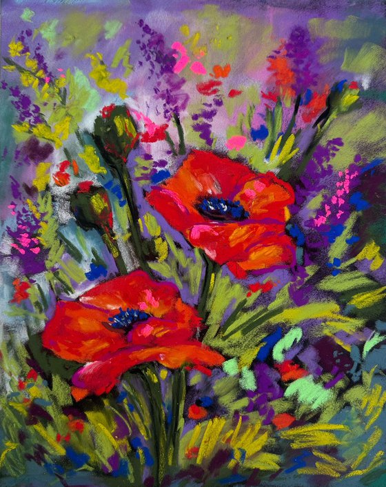 Red poppies