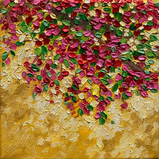 Bougainvillea on yellow wall