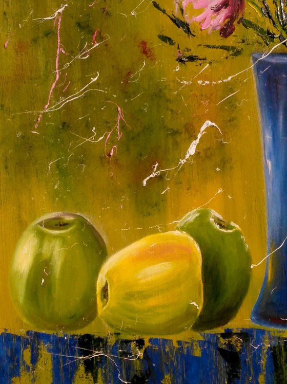 Still life with apples