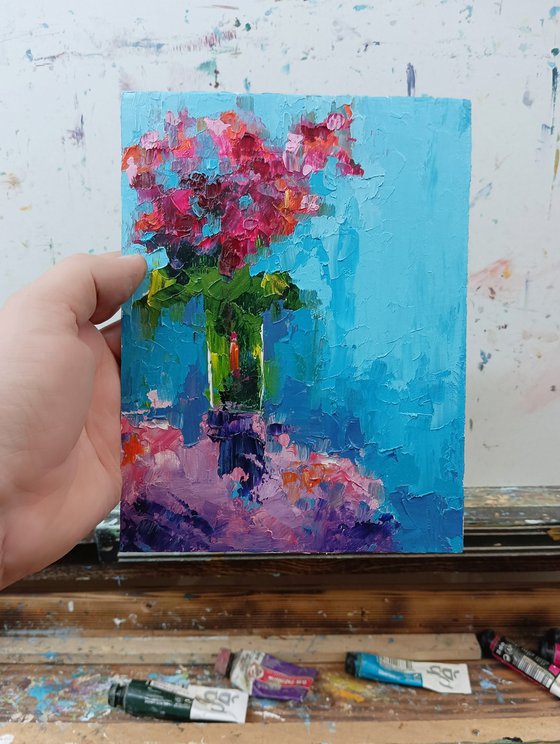 Abstract flowers in vase