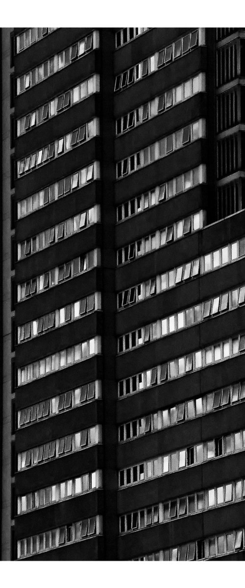 Inner City Tower Block. Black and White Limited Edition 1/50 15x10 inch Photographic Print by Graham Briggs
