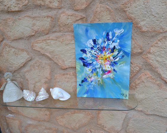 Abstract Blue bouquet