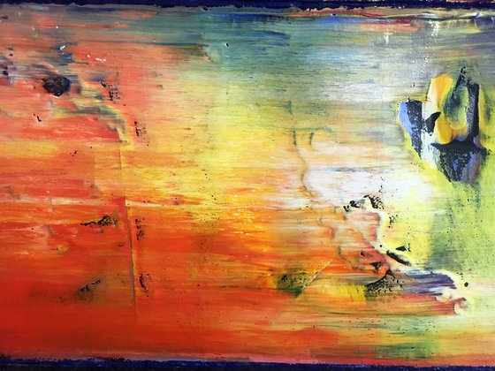 "Meant To Be" - Save $600 As A Series - Original Extra Large PMS Abstract Triptych Oil Paintings On Canvas and Wood - 60" x 44"