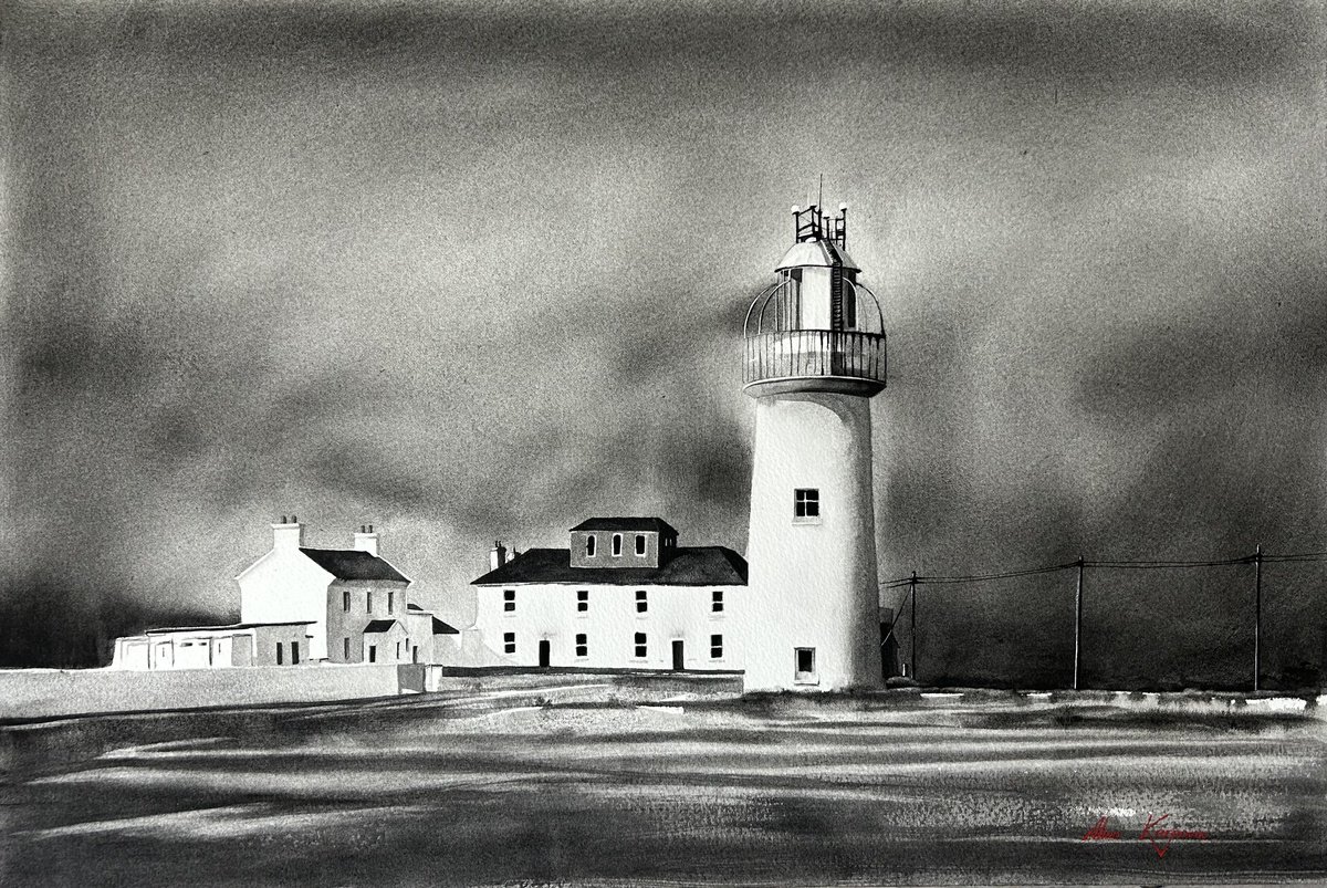 Photorealistic Landscape Watercolour By Alina Karpova, 22 X 15, The Light In The Dark, Original Artwork