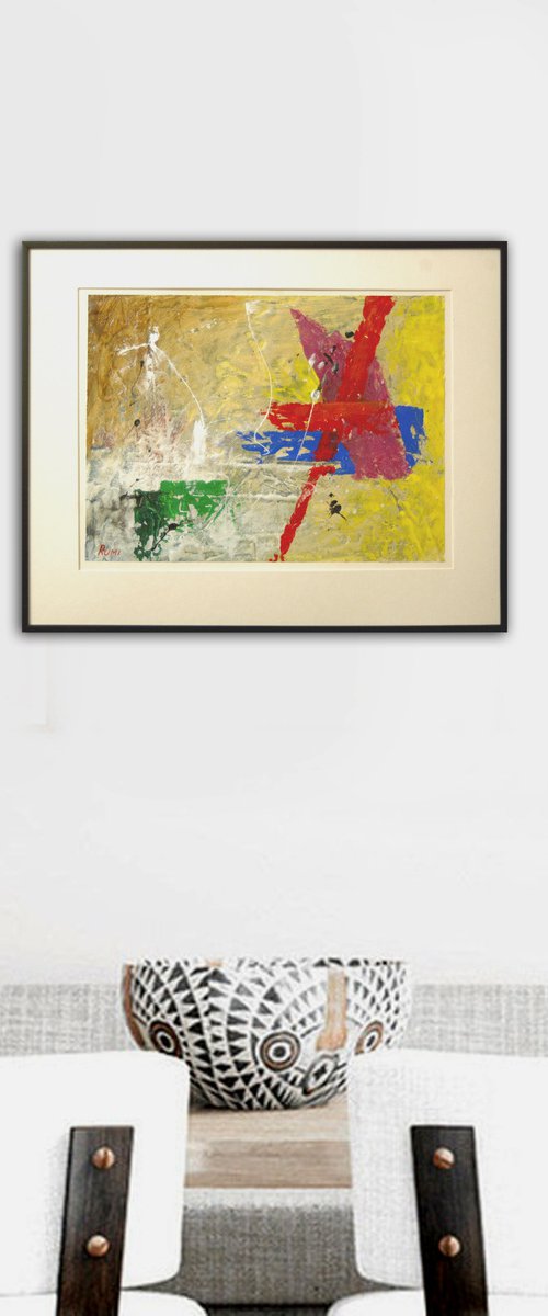 "Abstract Variations # 88". Matted and framed. by Rumen Spasov
