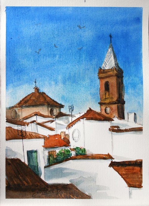 Spain, Andalusia /  ORIGINAL PAINTING by Salana Art Gallery