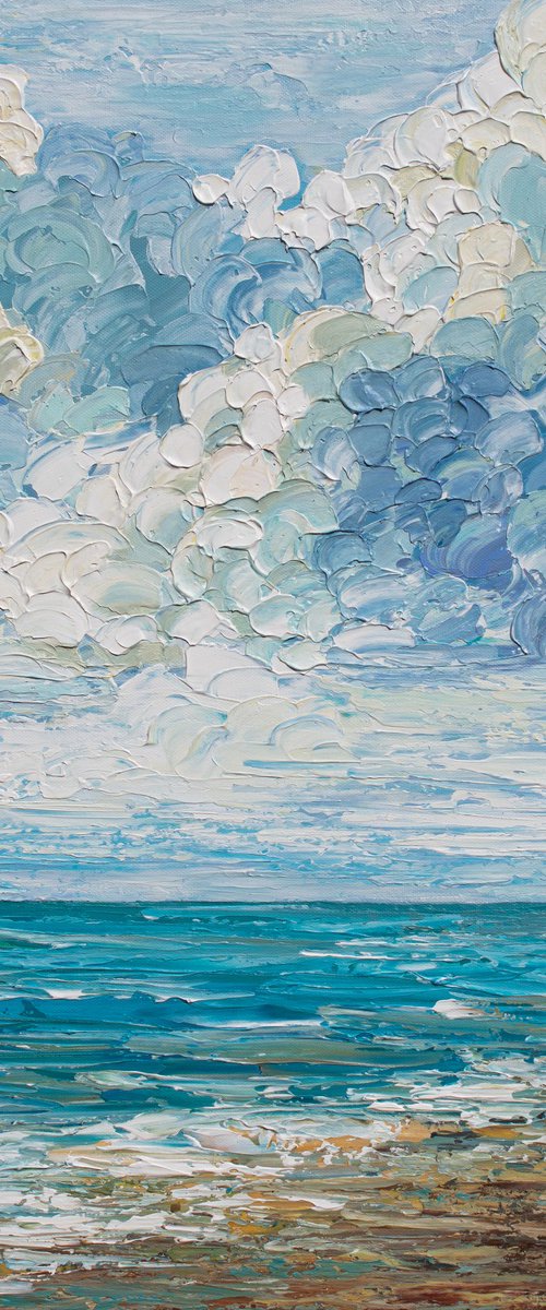 Ocean Clouds - Impressionism Seascape by Olga Tkachyk