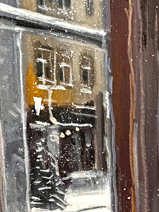 First Snow Beyond the Window