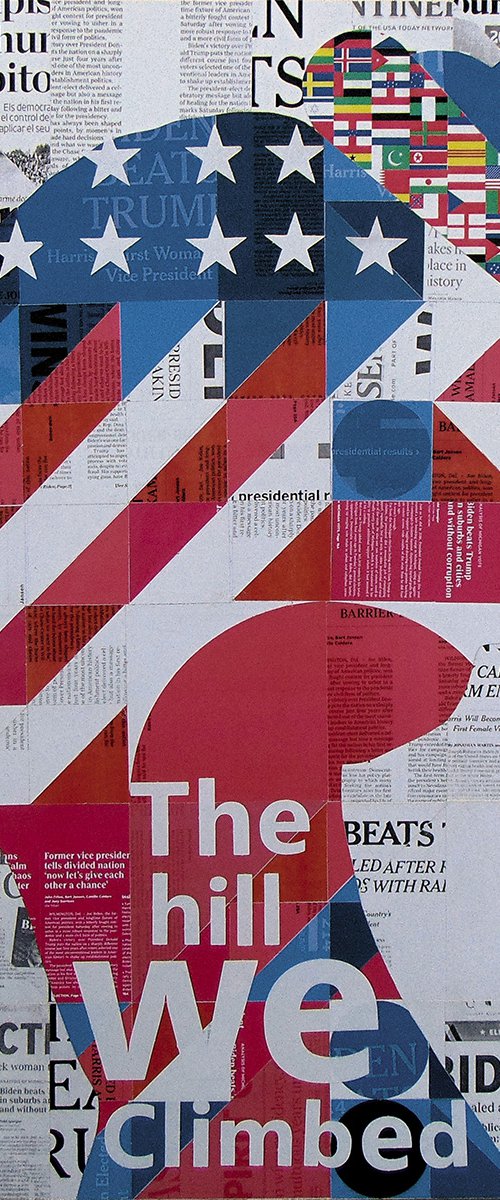 Collage_The Hill We Climbed_Amanda Gorman_60x60 by Manel Villalonga
