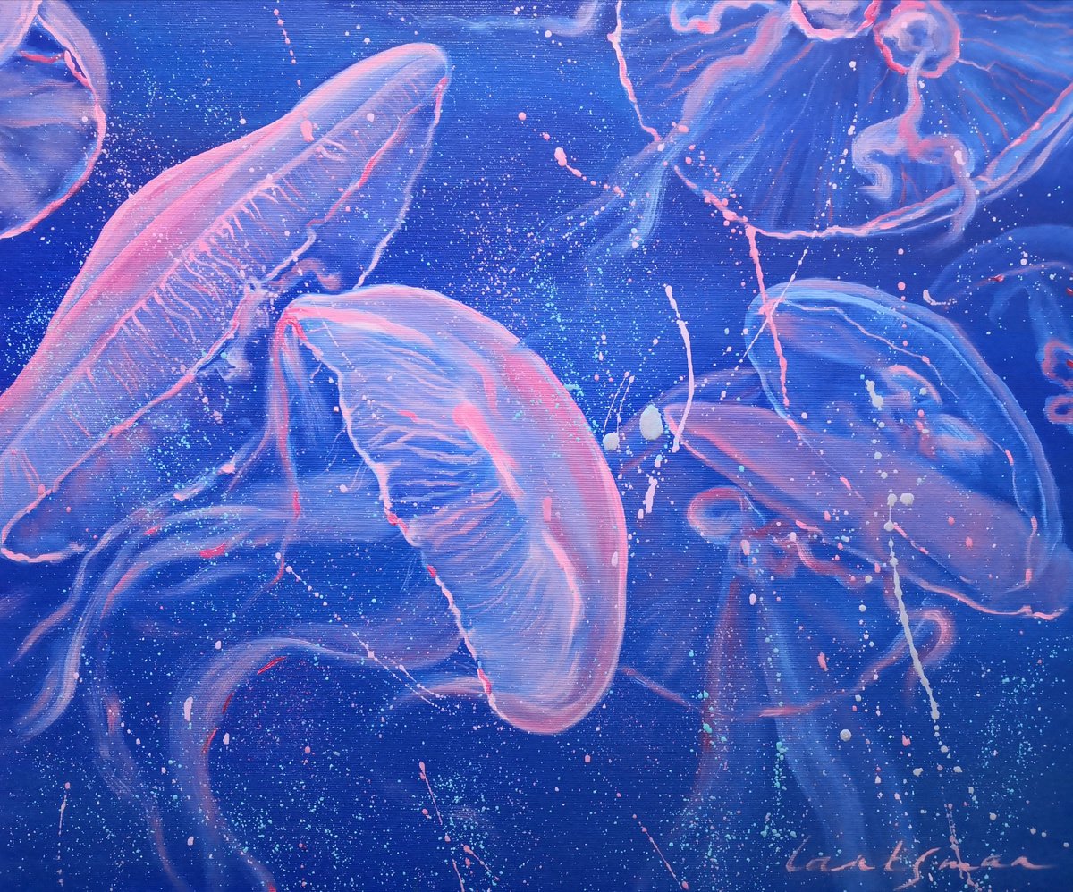 Jellyfish underwater life by Jane Lantsman