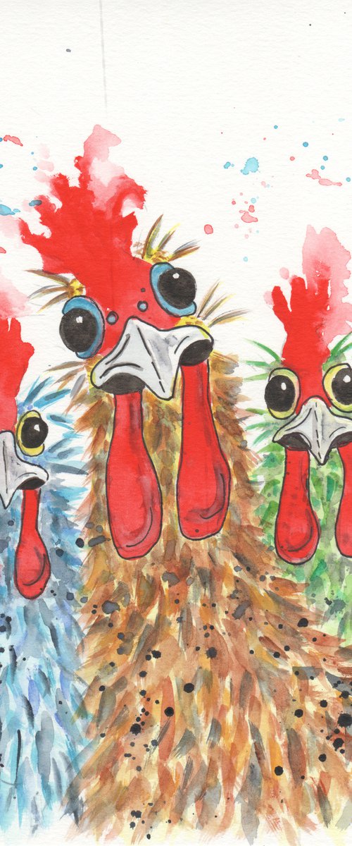 Funky Chicken Girls by MARJANSART