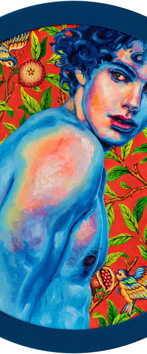 Blue Skin on Red by Oleksandr Balbyshev