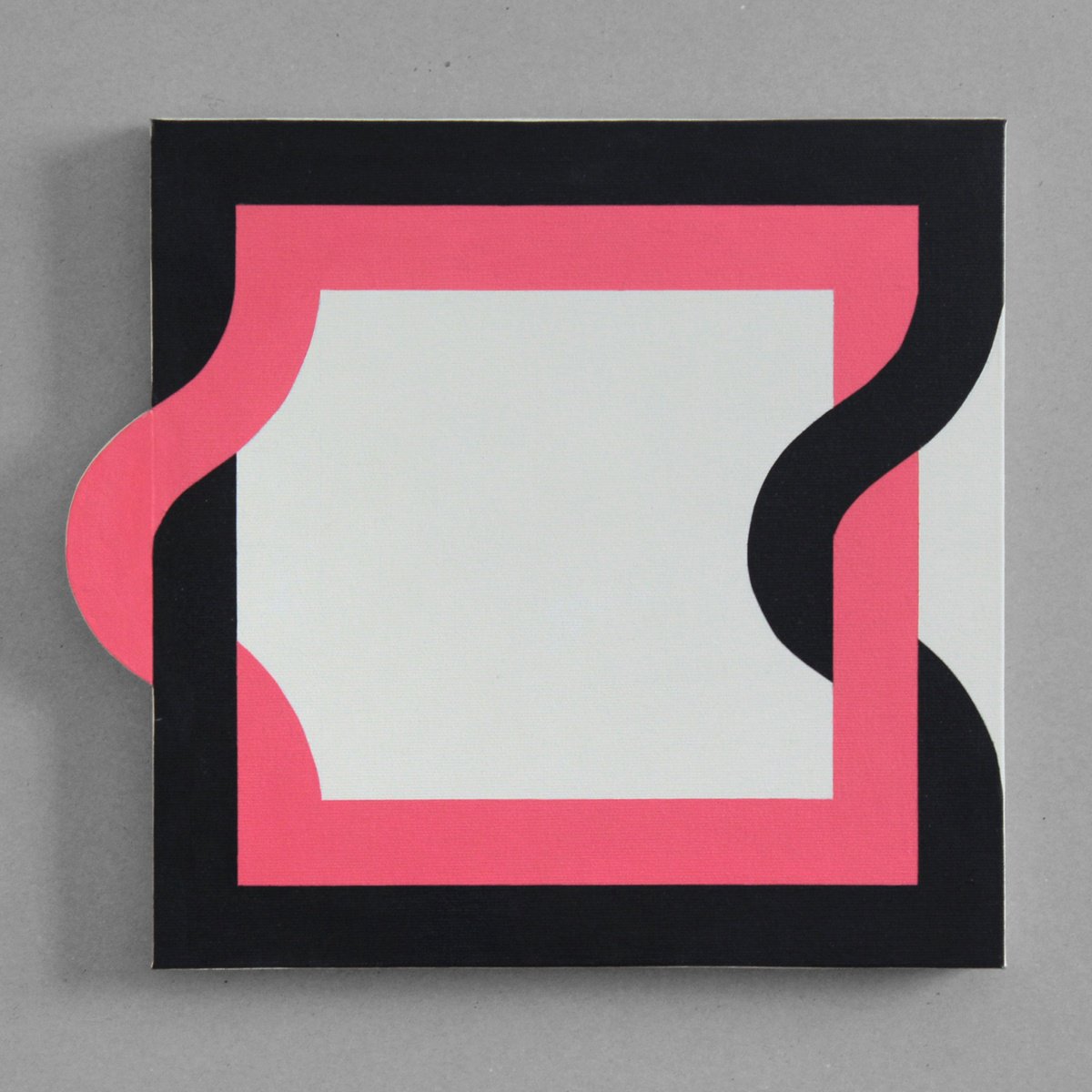 Geometric Abstract Acrylic Painting By Martin Singer, 13 X 12", 2Be-16, Original Artwork