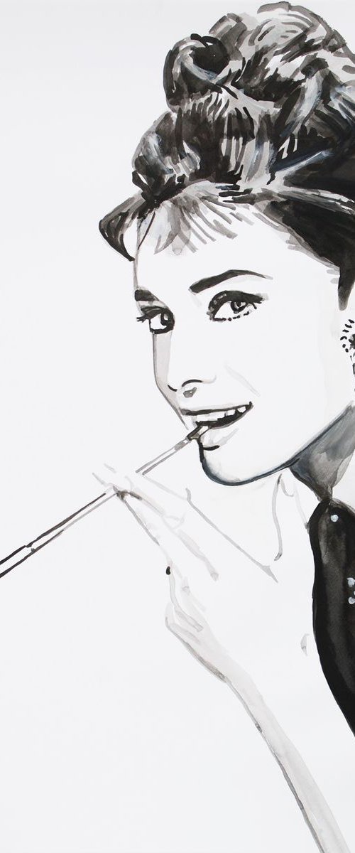 Audrey / 72 X 51 cm by Alexandra Djokic