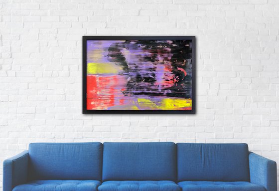 "Are You Serious?" - Original PMS Acrylic Painting On Plexiglass, Framed - 38 x 26 inches