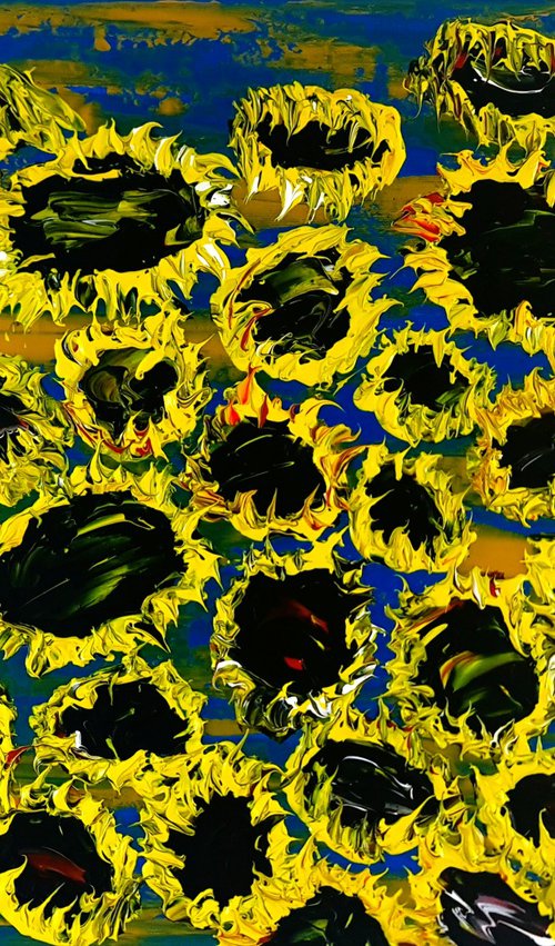 Blooming sunflowers 7 by Daniel Urbaník