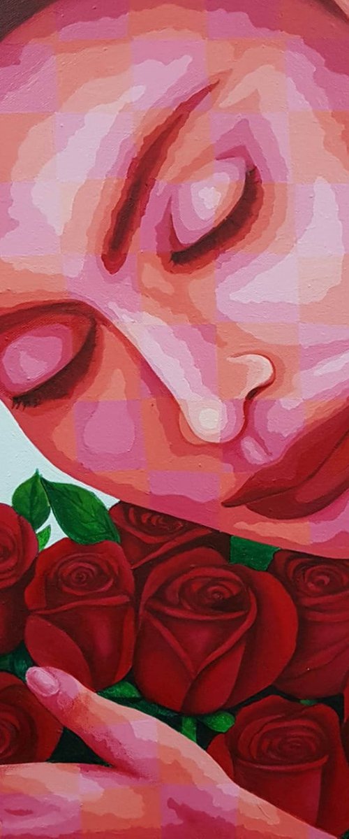 Lady and Roses by Sonaly Gandhi
