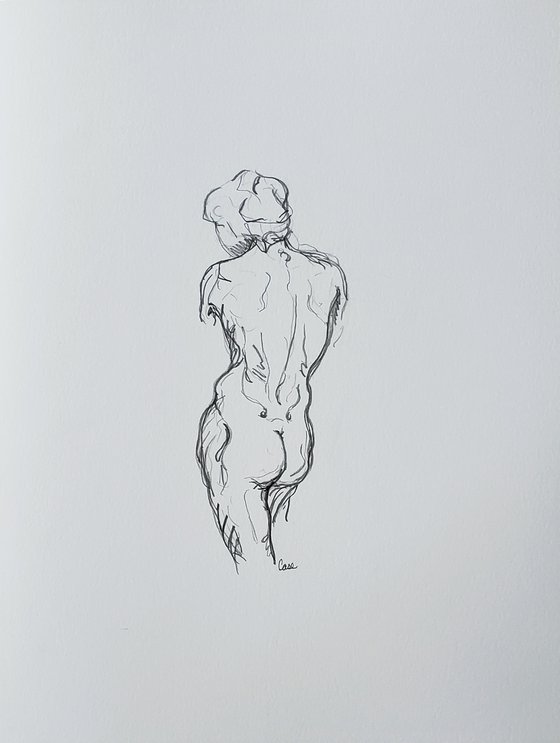 "Walking Away" - Figure - Female - Nude