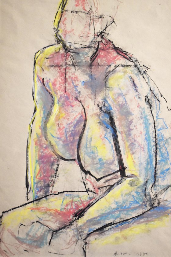 Study of a female Nude - Life Drawing No 407