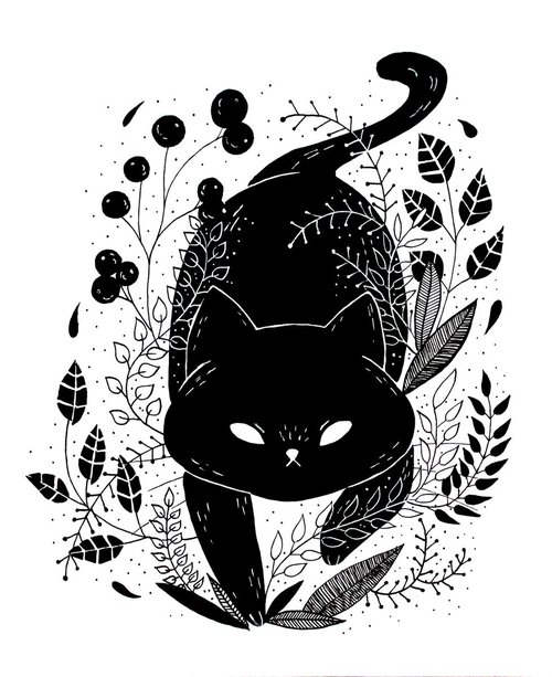 Dark cat by Irina Poleshchuk