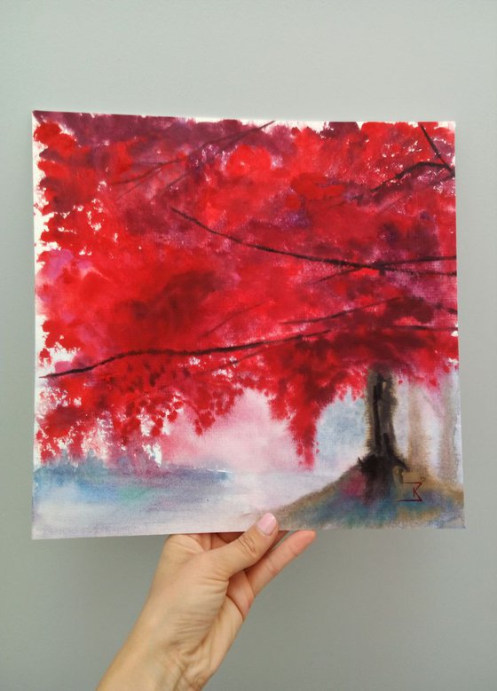 Red Autumn Tree - 15% OFF - VOUCHER CODE: KATERYNA-ZAICHYK-15-734807