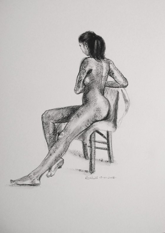 Seated female nude