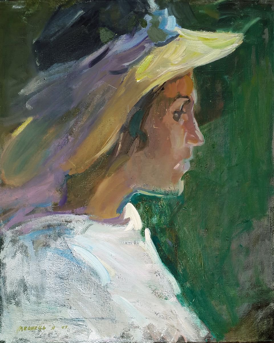 Portrait of girl by Jaroslav Leonets