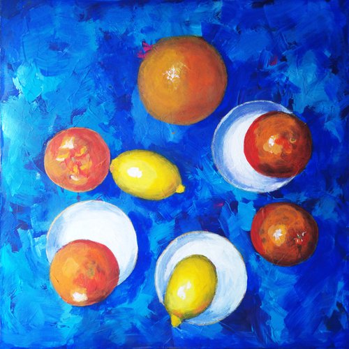 Dance of tangerines with lemons by Liubov Samoilova