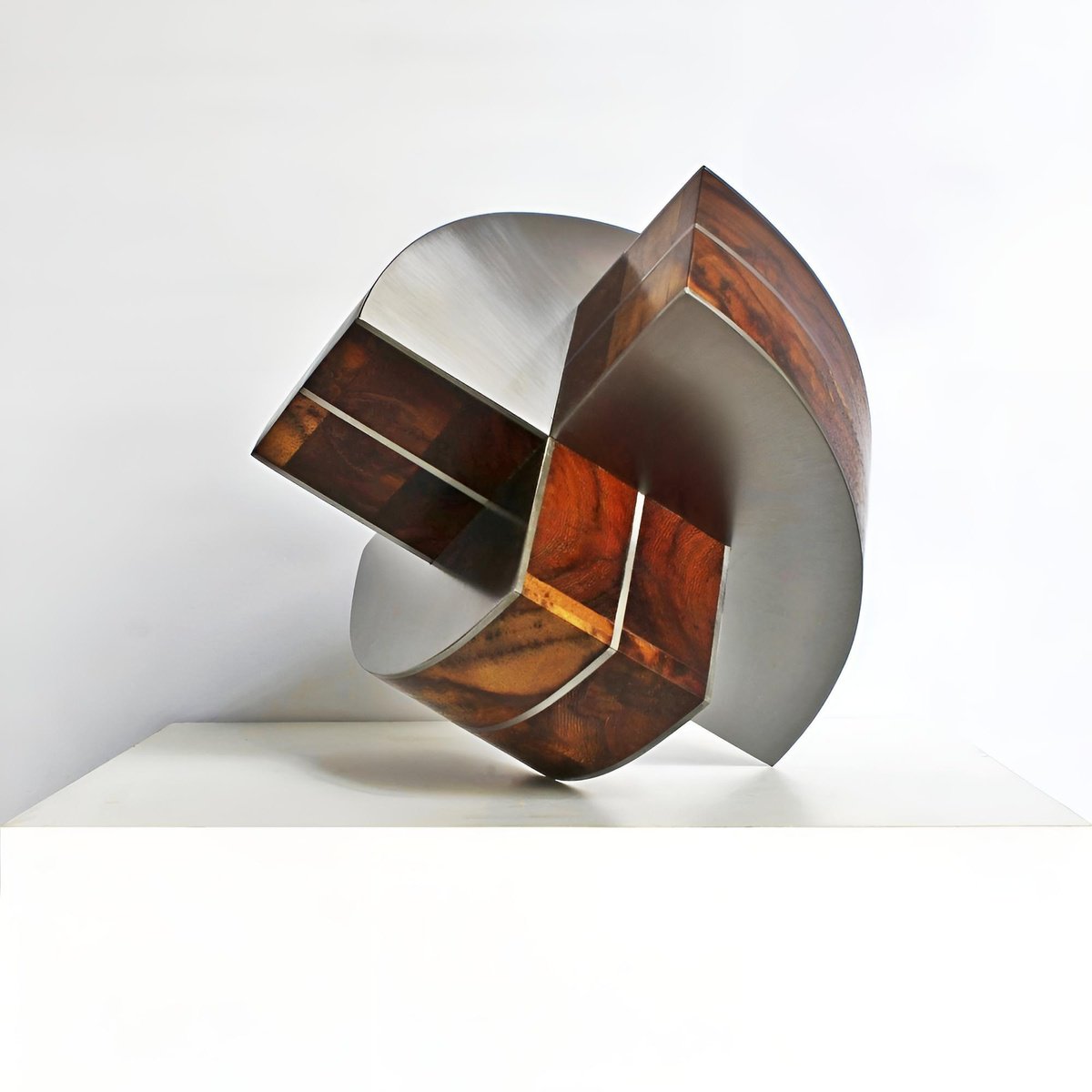 Abstract Sculpture By Nikolaus Weiler, 8 X 8", Rotativum_3Li, Original Artwork