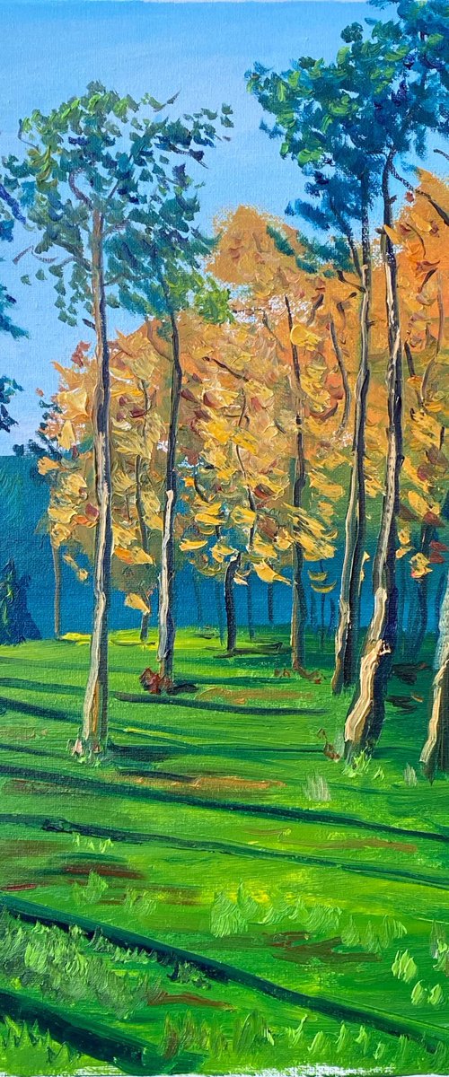 Autumn forest. Plein Air by Dmitry Fedorov