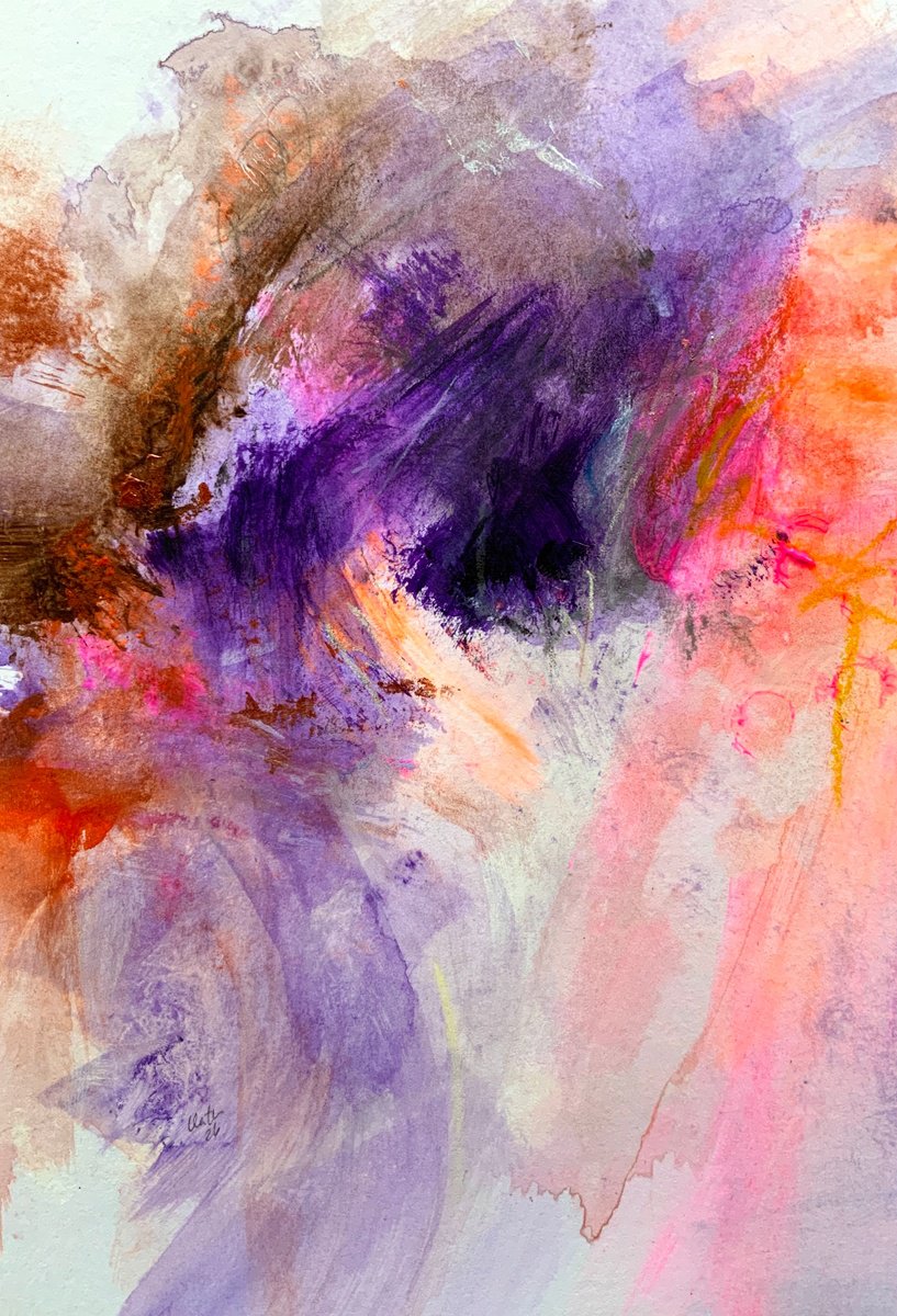 Organic Drawing , Golden Hour Iv By Katja Wittmer, 8 X 11, Artwork For Sale On Artfinder