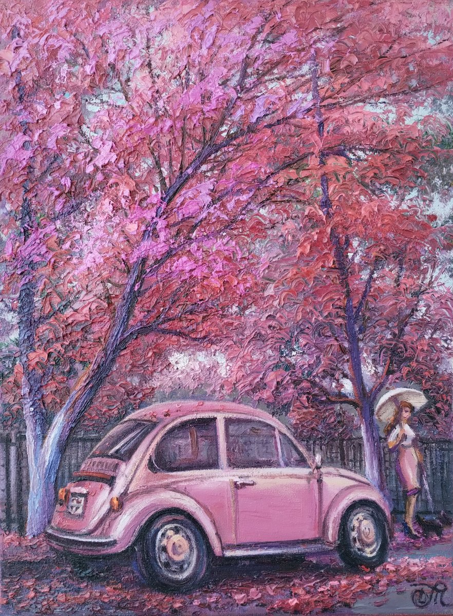 Impressionistic Landscape Oil Painting By Dmitrij Tikhov, 12 X 16, Good Day For You, Original Artwork