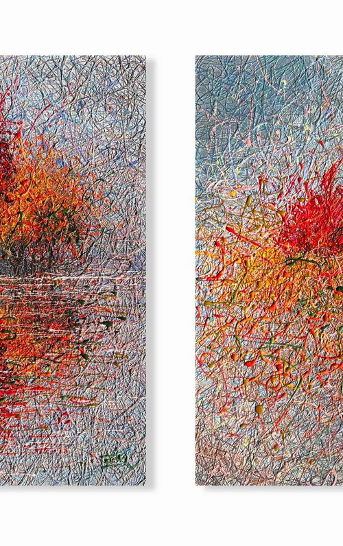 Reflection of Autumn Diptych by Nadiia Antoniuk