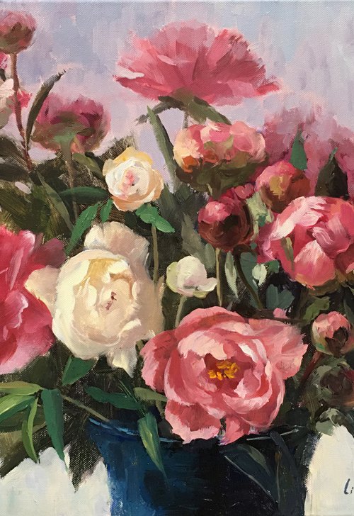 Peony Bouquet by Ling Strube