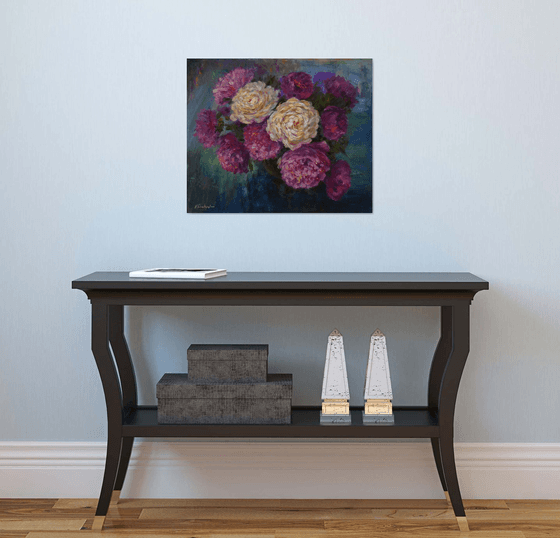 Lush Bouquet Of Peonies painting