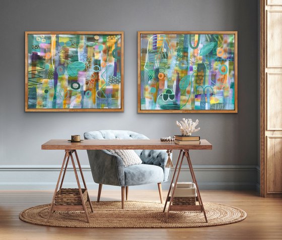 Go With the Flow (Diptych)