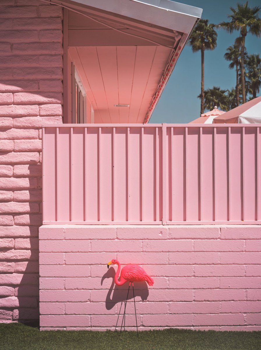 Urban And Pop Cityscapes Photograph By Jens Ochlich, 11 X 17, Pink Motel, Original Artwork