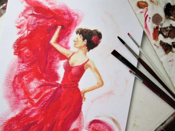 Dancer in Red Dress