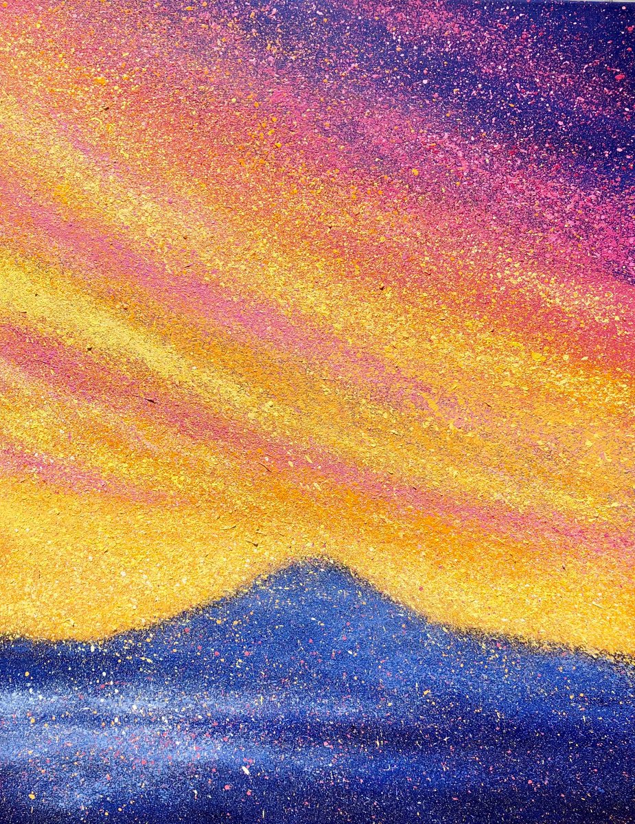 Impressionistic Landscape Oil Painting By Volodymyr Smoliak, 28 X 35", Evening. Sunset, Original Artwork