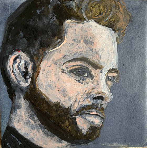 Portrait of Keith Duffy Acrylic Painting of People on Tile Decor Gift Ideas