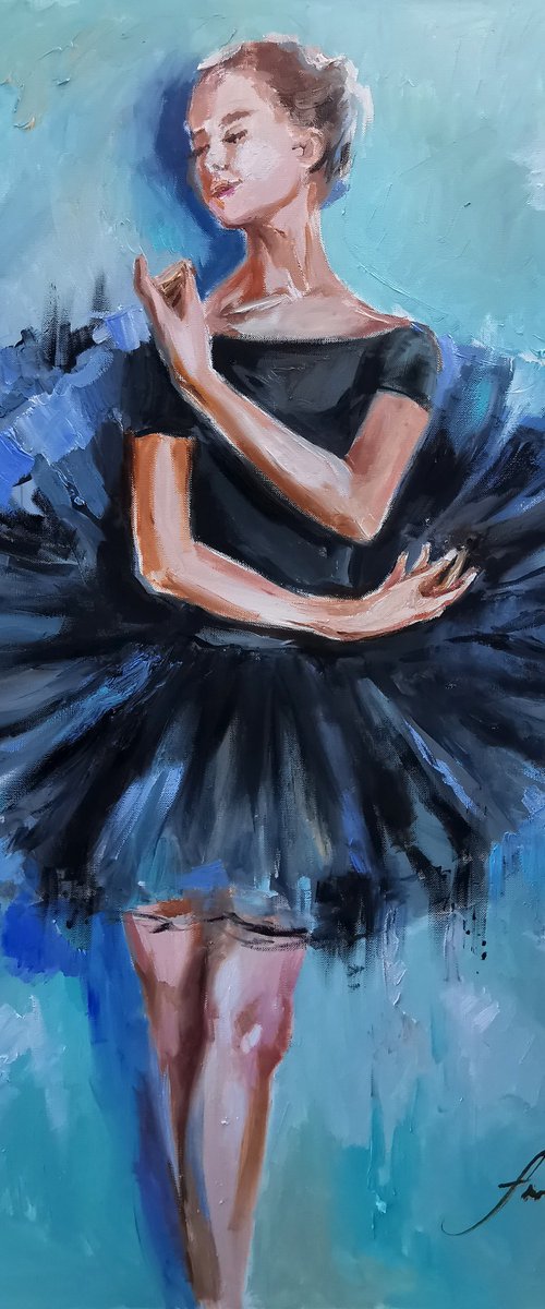 Modern dancing woman,Modern Ballet painting by Annet Loginova