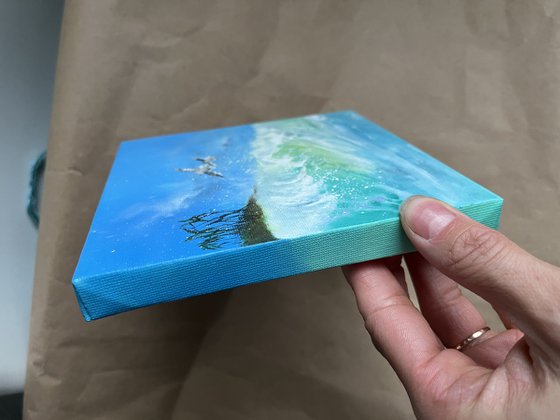 Sea waves 9,5x9,5 inches